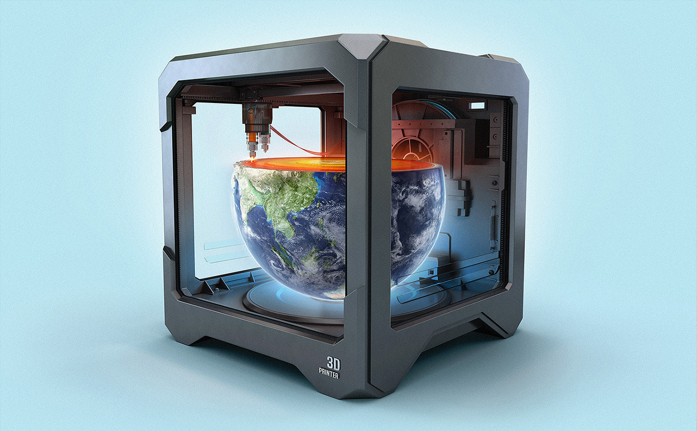 amundi disruptive planet 3D printing detail art direction