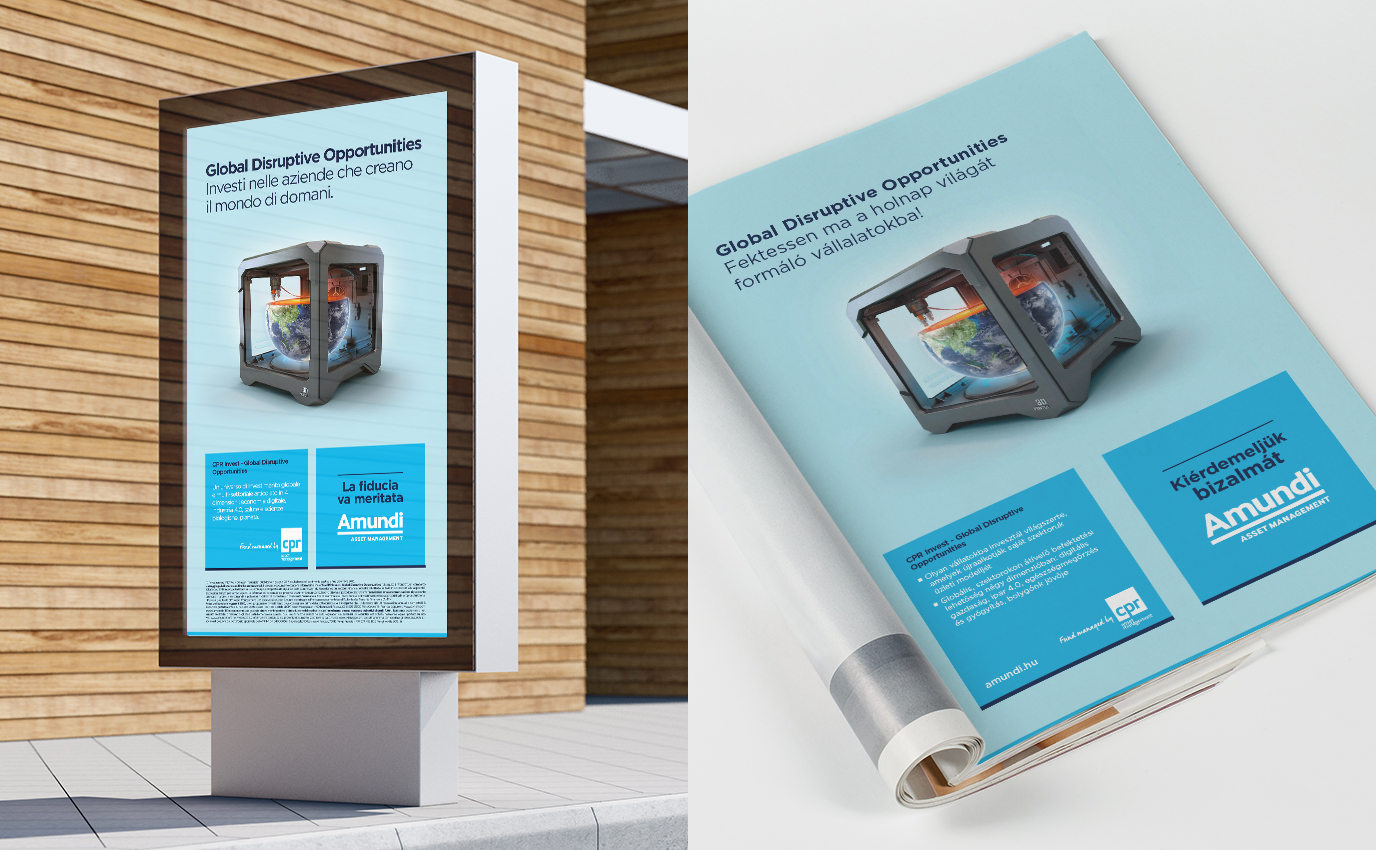 amundi disruptive planet 3D printing press dooh format