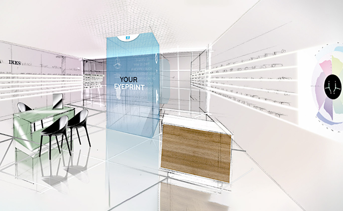 essilor retail architecture rough identity design logotype frappa