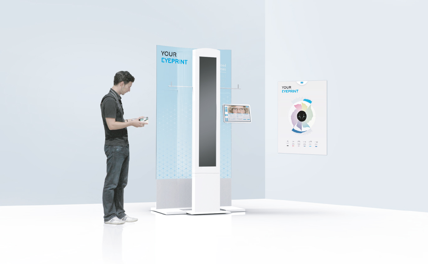 essilor your eyeprint tech device interface precision concept frappa