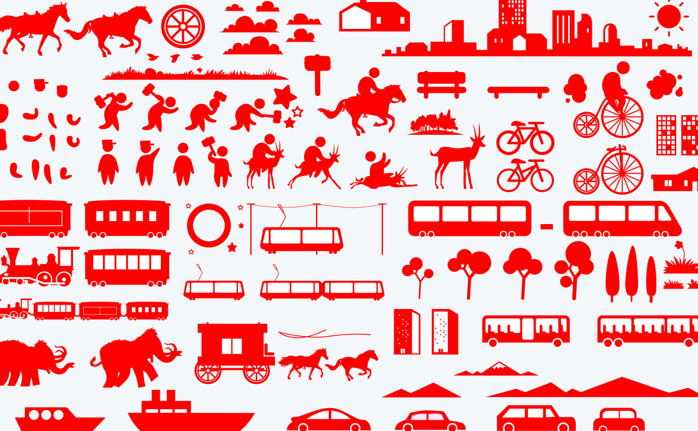 transdev brand marque design symboles picto illustration objects characters frappa